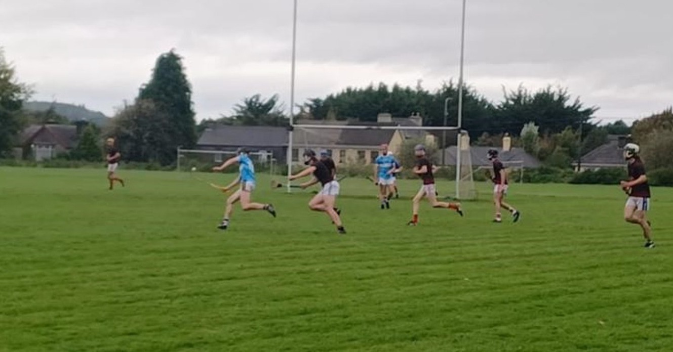 hurling game in action